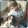 boy with hounddog