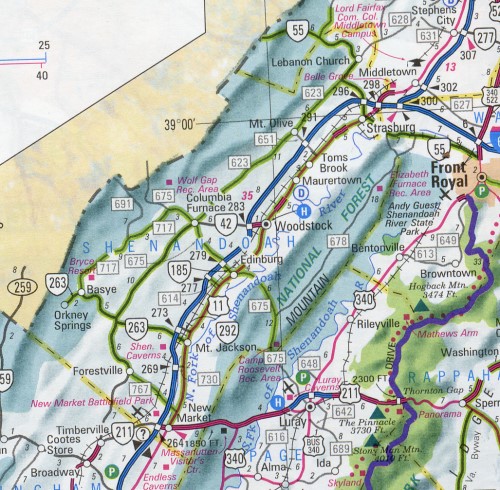Map of Shenandoah County Map of Shenandoah County